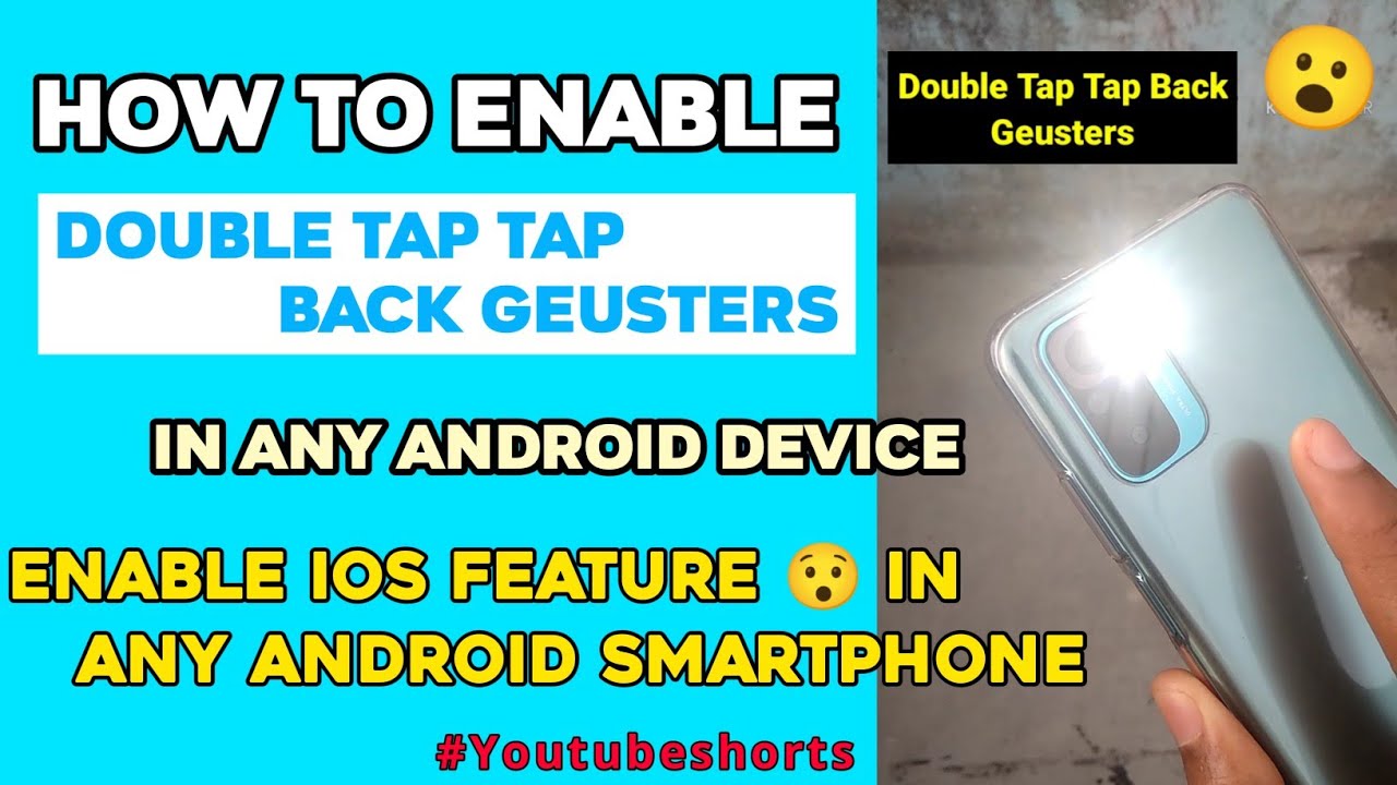 Enable iOS Double Tap Tap Feature in Any Android Smartphone 🔥🔥🔥 #shorts