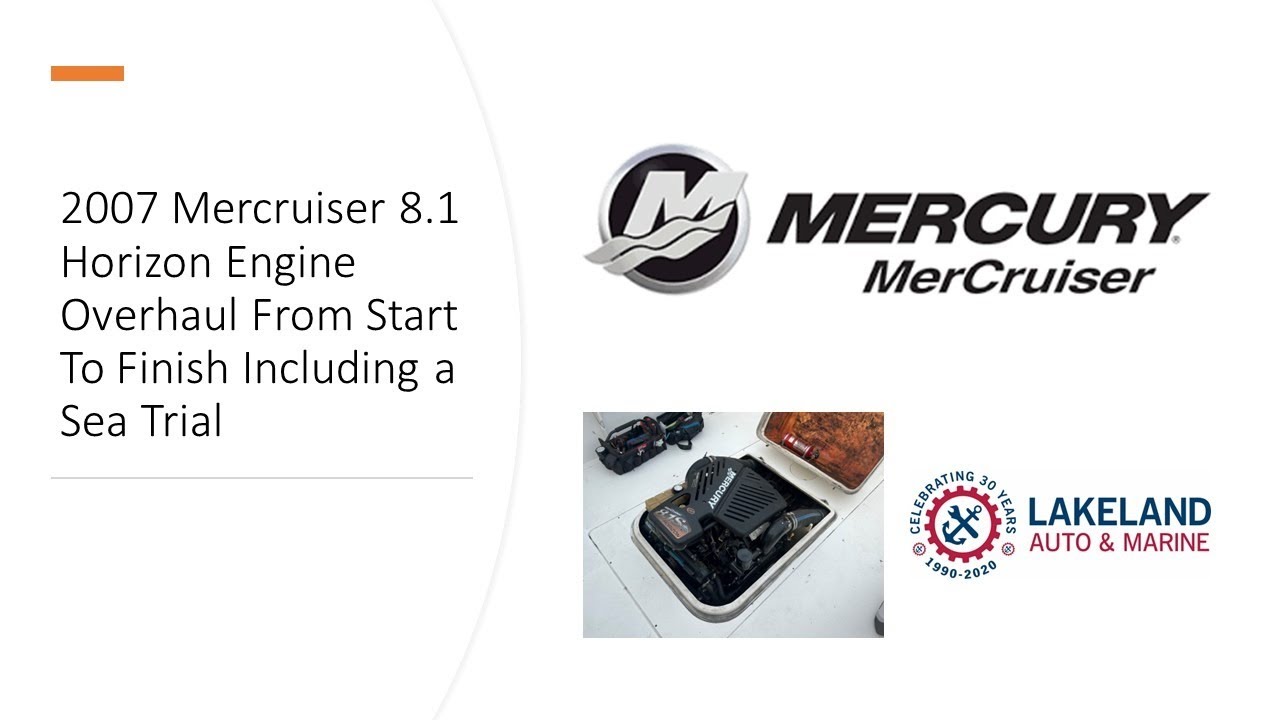 2007 Mercruiser 8.1 Horizon Engine Overhaul From Start To Finish Including a Sea Trial