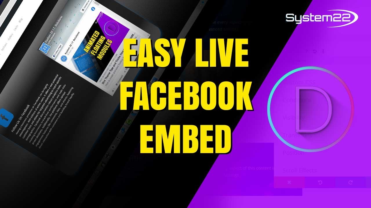Тема Divi: ПРОСТОЙ способ встроить прямую трансляцию FACEBOOK
