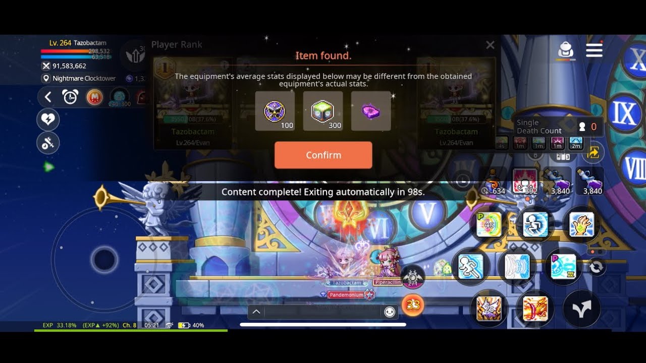 MapleStory M - Chaos Lucid (Solo) Clear - Evan [龍魔] POV