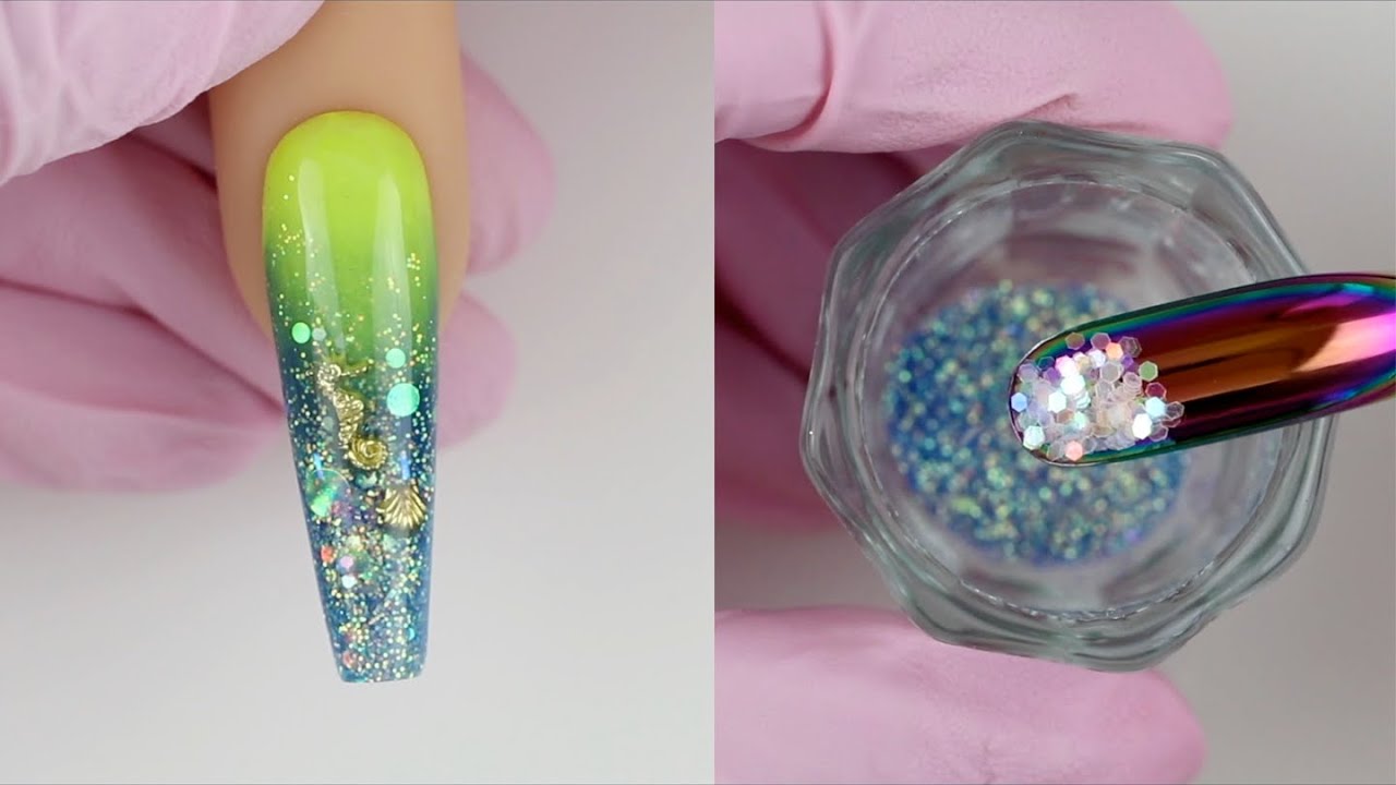 Uñas de acrilico con estoperoles de metal 💅🏻✨ Nail Art