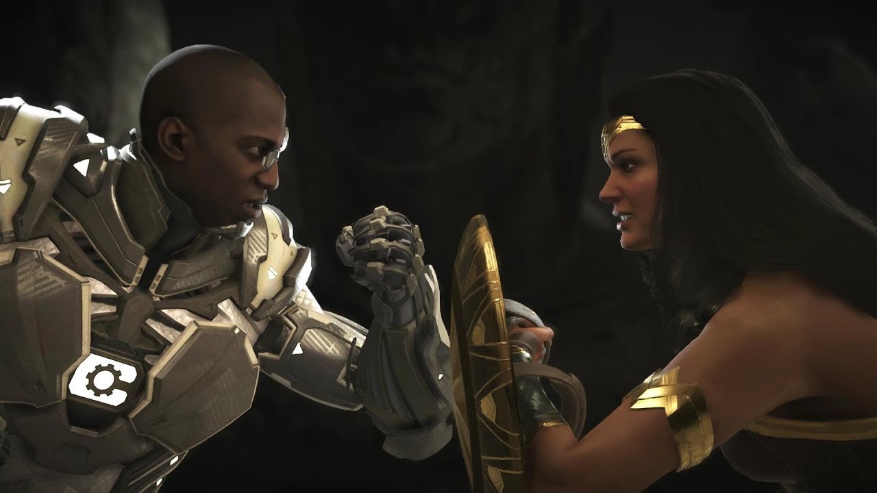 Injustice 2 : Cyborg Vs Wonder Woman - All Intro/Outros, Clash Dialogues, Super Moves