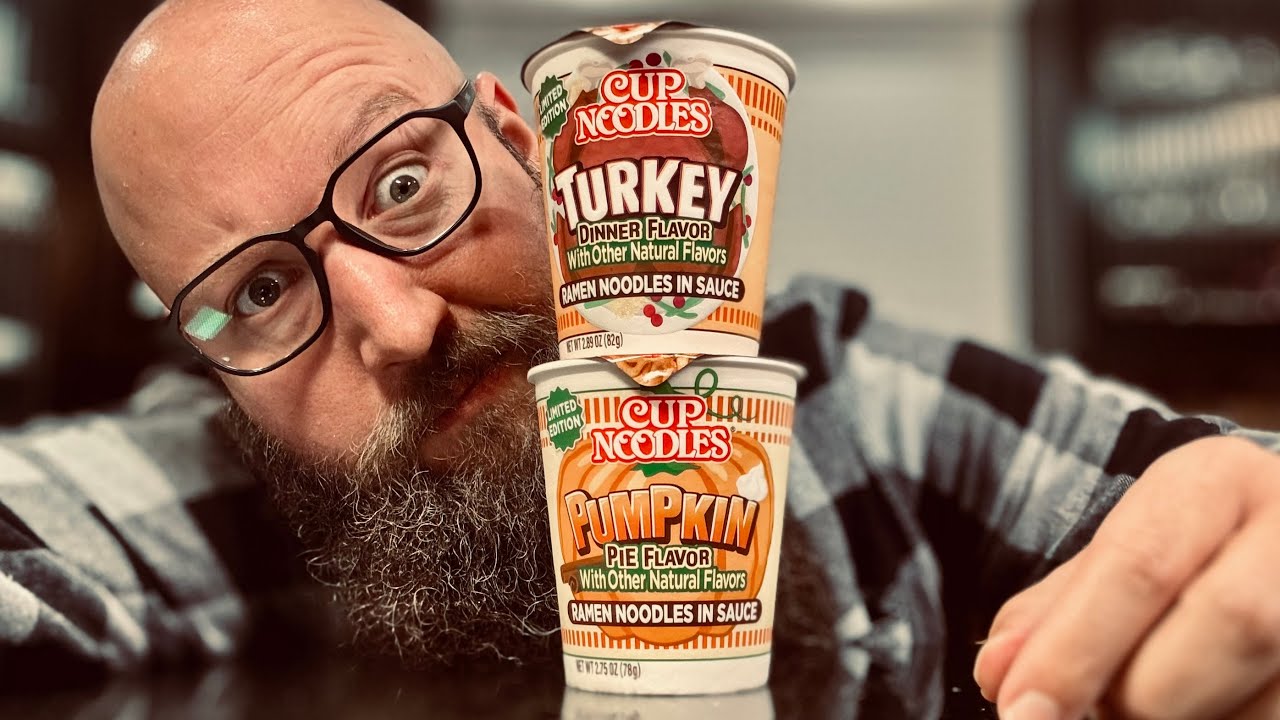 Странный рамен на День благодарения?? (Лапша быстрого приготовления) - Обзор еды