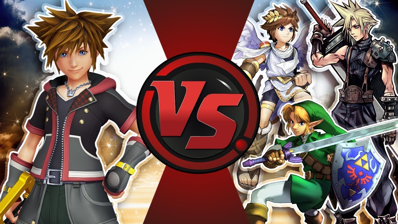 СОРА против ПИТА, ЛИНКА, КЛАУДА и других! (Kingdom Hearts против Kid Icarus, Zelda, Final Fantasy)