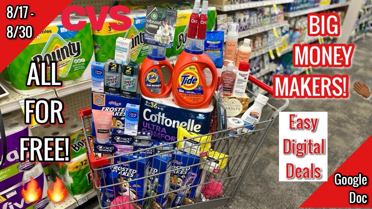 CVS Free & Cheap Coupon Deals & Haul |8/17 - 8/30 | EPIC MONEY MAKER WEEK! 🙌🏾 | Learn CVS Couponing