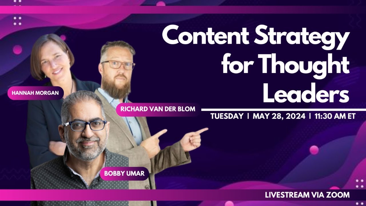 Content Strategy for Thought Leaders - TLB Club Monthly Livestream