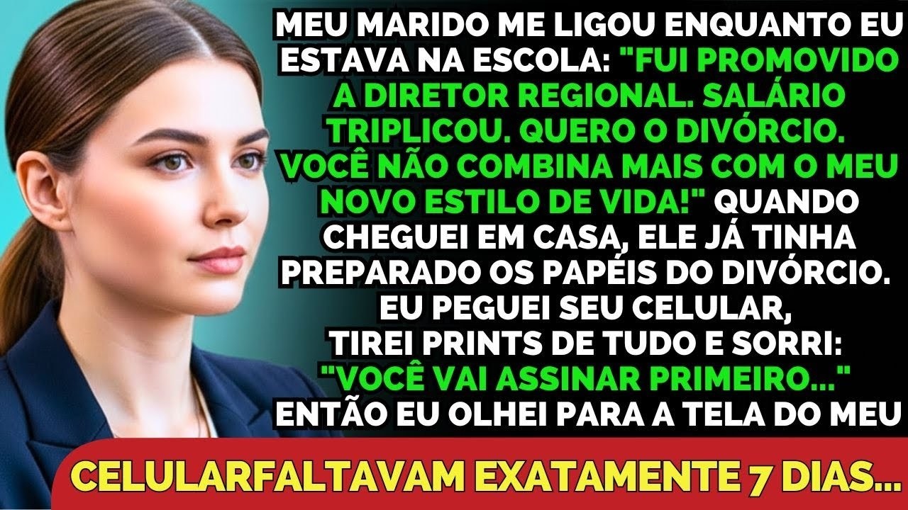 Meu Marido Foi Promovido A Diretor E Me Pediu Divórcio  Em 7 Dias, Ele Perdeu Tudo