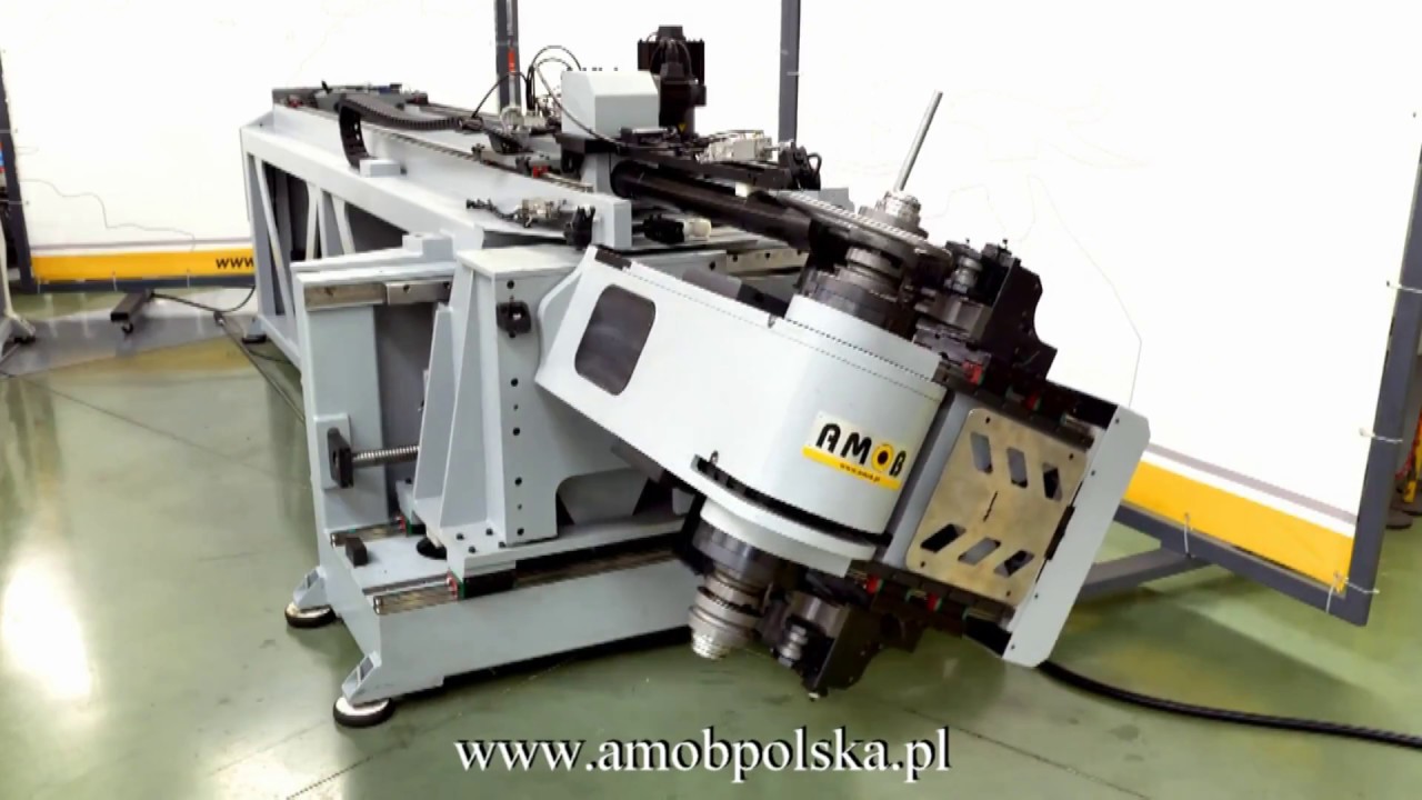 CNC-PROJEKT: Elektryczna giętarka CNC AMOB z obrotową głowicą
