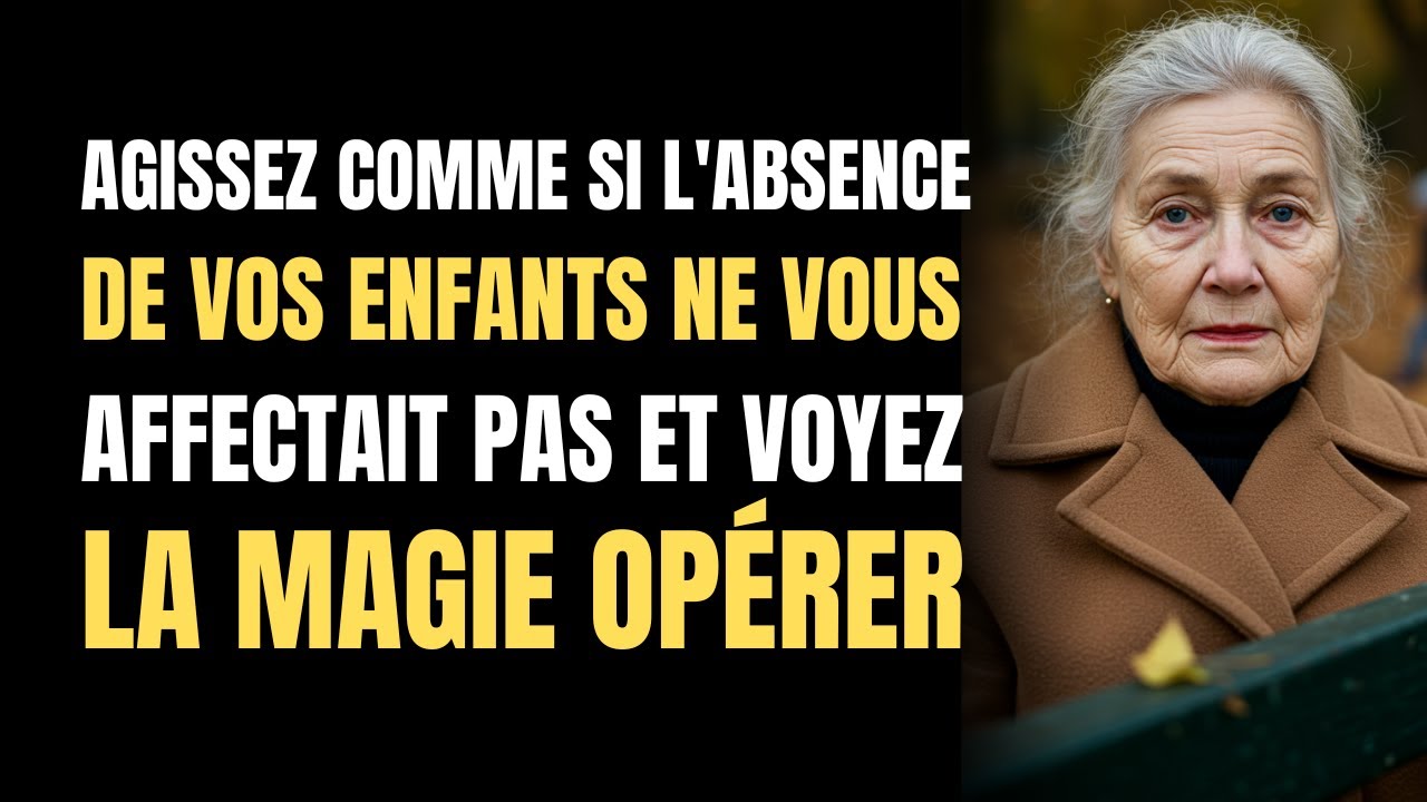 AGISSEZ COMME SI L'ABSENCE DE VOS ENFANTS NE VOUS AFFECTAIT PAS ET VOYEZ LA MAGIE OPÉRER