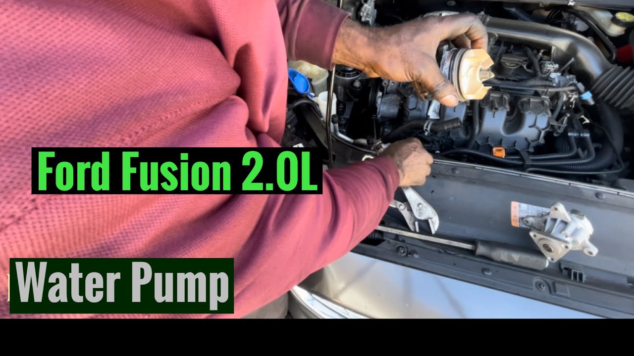 Водяной насос Ford Fusion 2.0L Transit, замена Escape