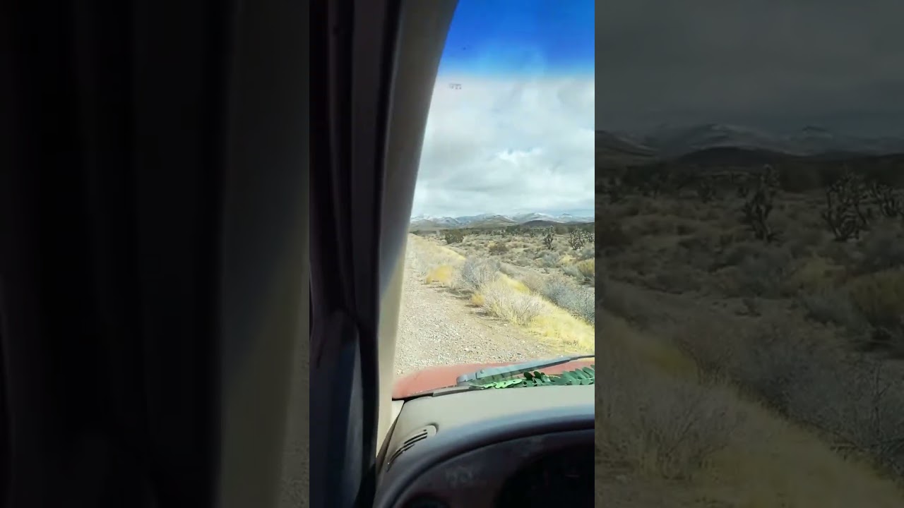 Road Trip Views: Snow-Capped Mountains and Desert Drives#RoadTrip #DesertViews