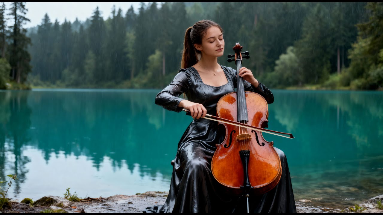 🎻🎹 Cello, Violin & Piano in Lake Cauma Rain – Deep Emotional Music for Relaxation & Sleep