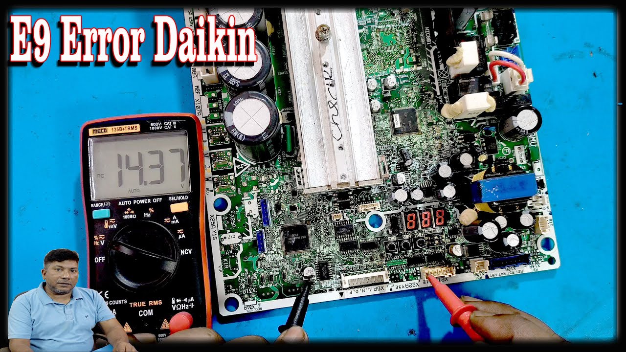 Daikin inverter AC E9 Error PCB Repairing