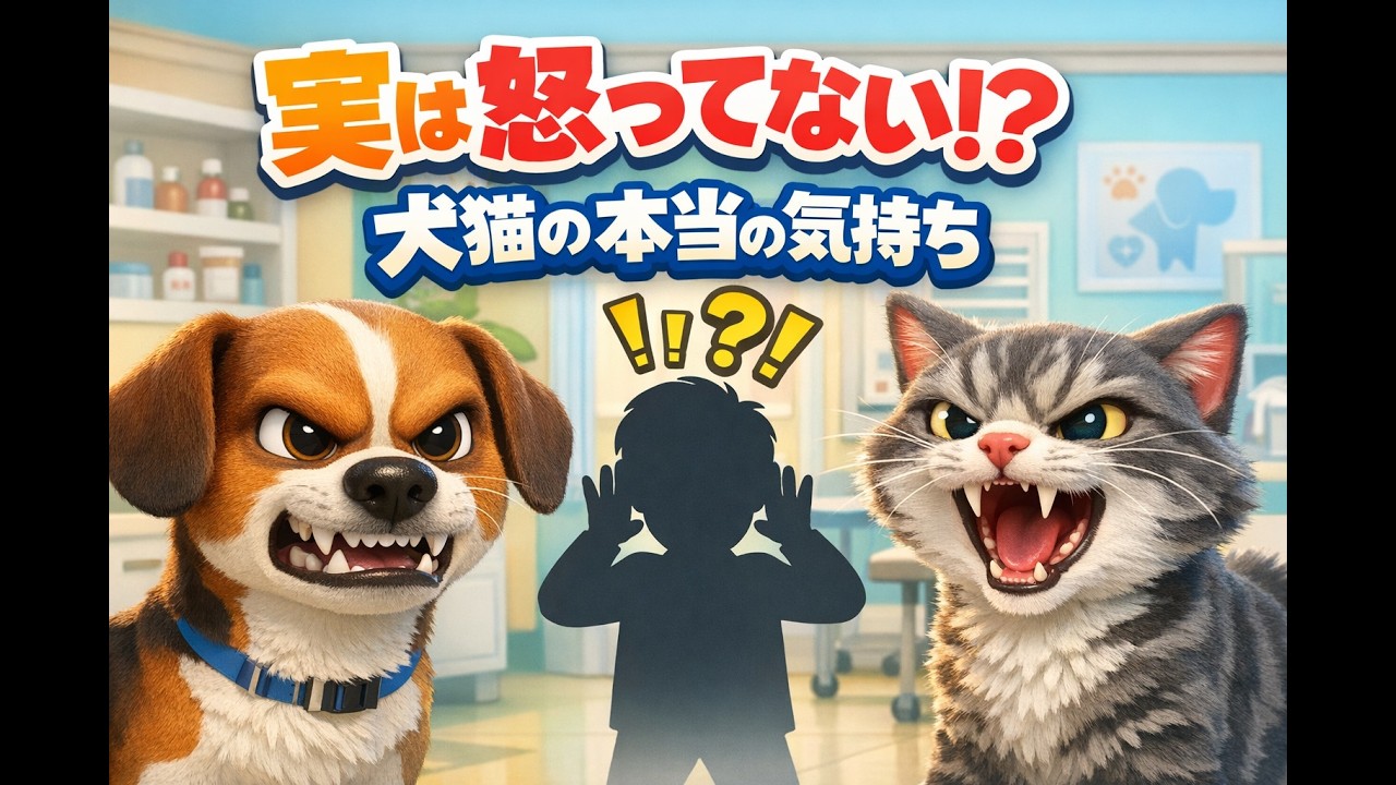 実は怒ってない!?犬猫の本当の気持ち