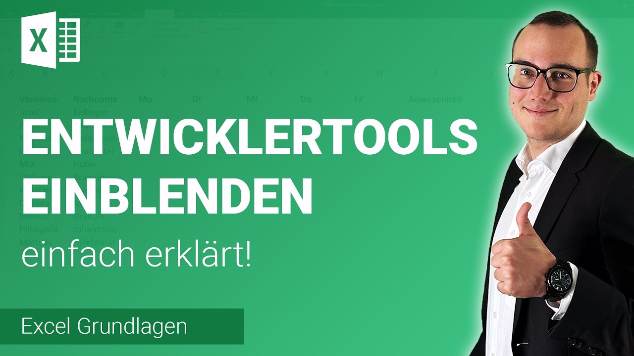 ENTWICKLERTOOLS einblenden einfach erklärt | Lerne Microsoft Excel ✅