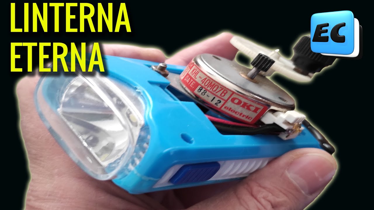 LINTERNA ETERNA SIN PILAS NI BATERIAS HECHA CON MATERIALES RECUPERADOS