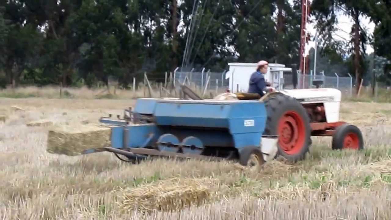 David Brown 995 and Ford 530 Baling Straw
