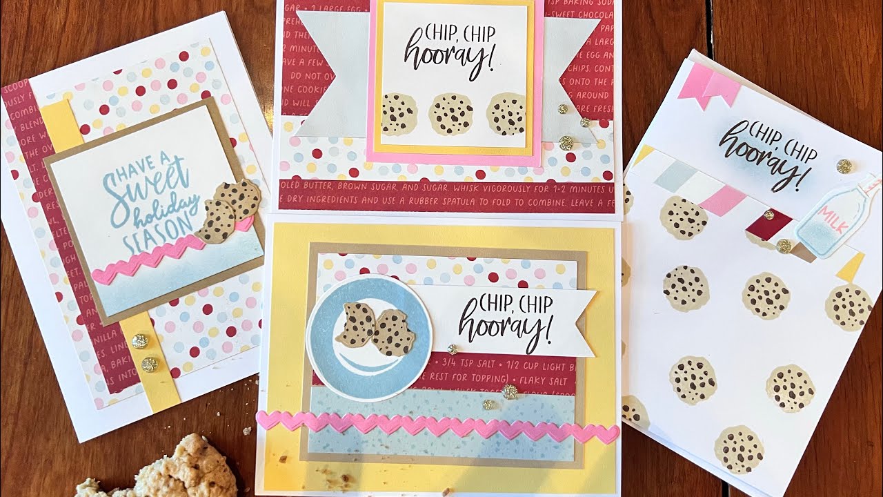 CTMH Freshly Baked Card Kit | Cookie Stamp Collection | 4 Designs | Birthday & Christmas Theme