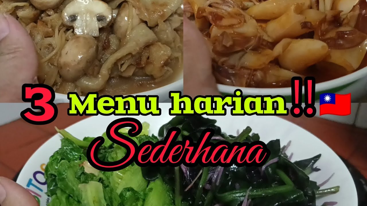 3 menu harian ‼️ tumis jamur kancing, cumi pedas manis, tumis sayur ala@sayidahvlogs