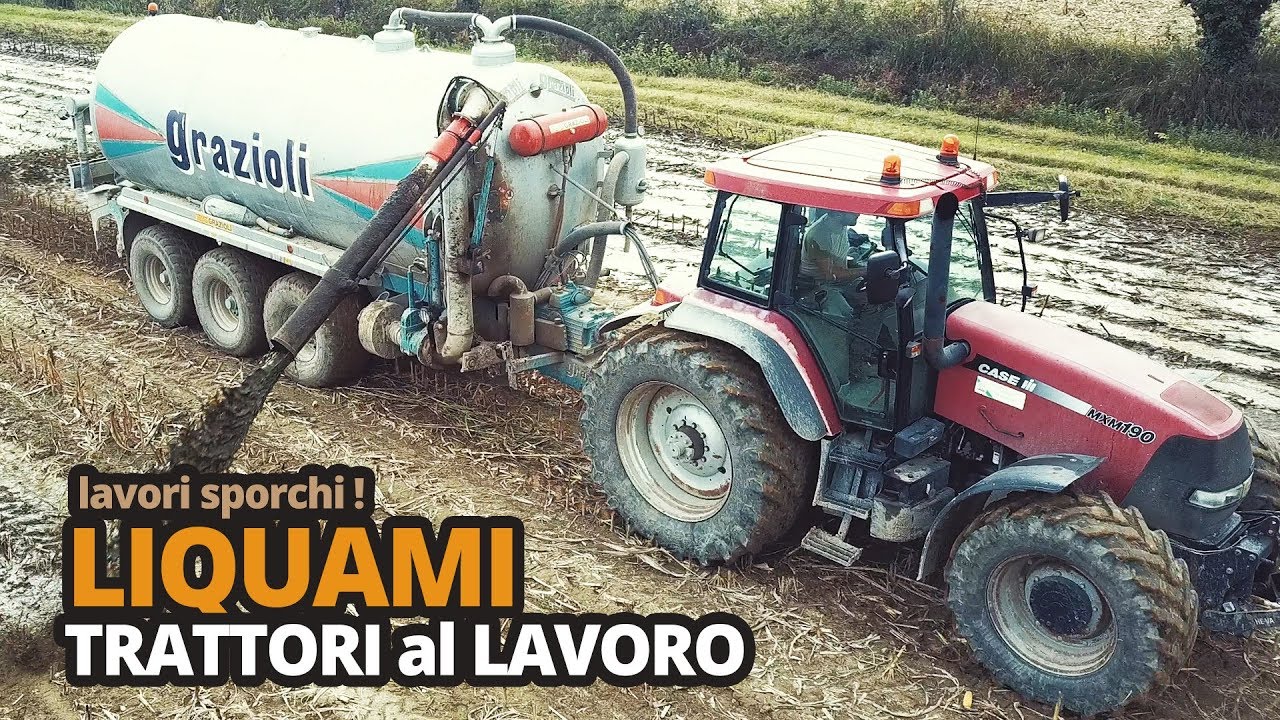 Liquame CASE MXM 190 con spandiliquame Liquid Manure
