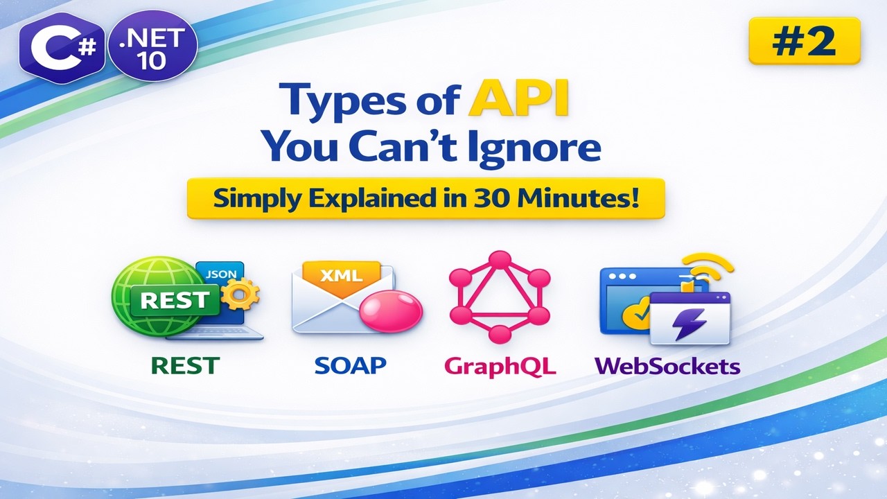 Types of APIs Explained Clearly in 30 Minutes ! | REST, SOAP, GraphQL, WebSocket | All Types of APIs