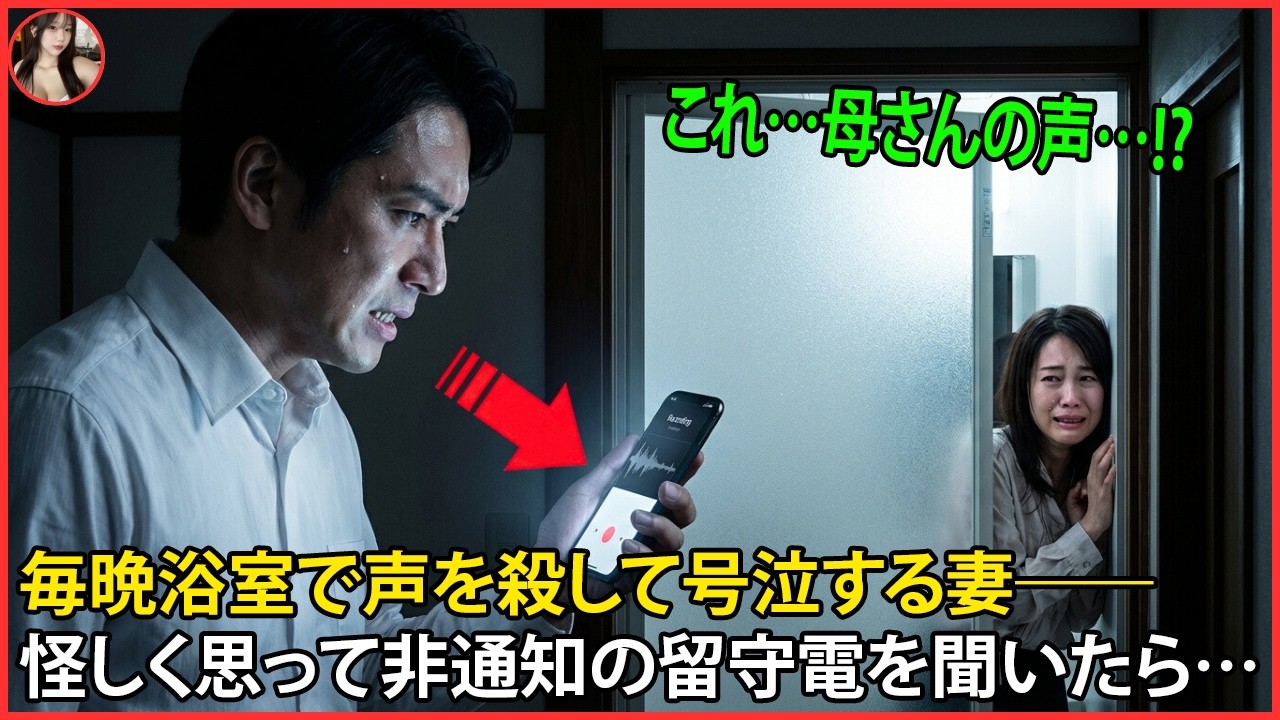 毎晩浴室で声を殺して号泣する妻――怪しく思って非通知の留守電を聞いたら…#動エピソード#老後の物語 #家族の物語