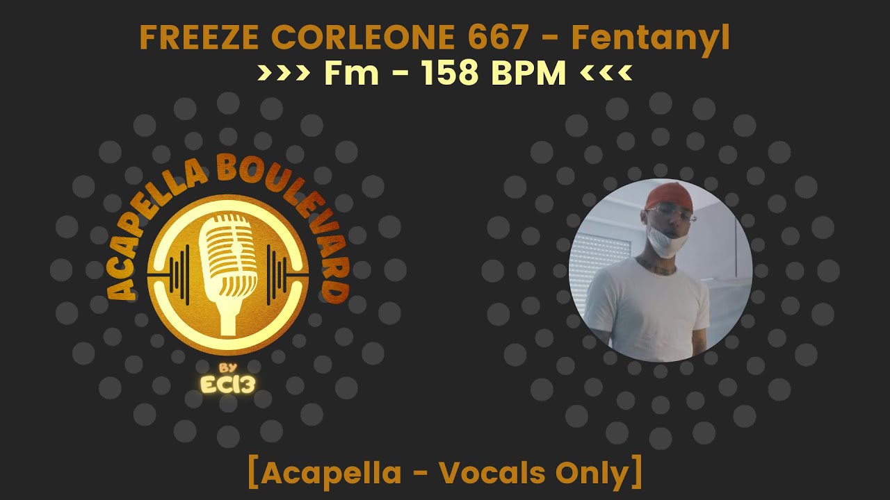 FREEZE CORLEONE 667 - Fentanyl || [Acapella - Vocals Only] || [158 BPM - Fm] || by EC13
