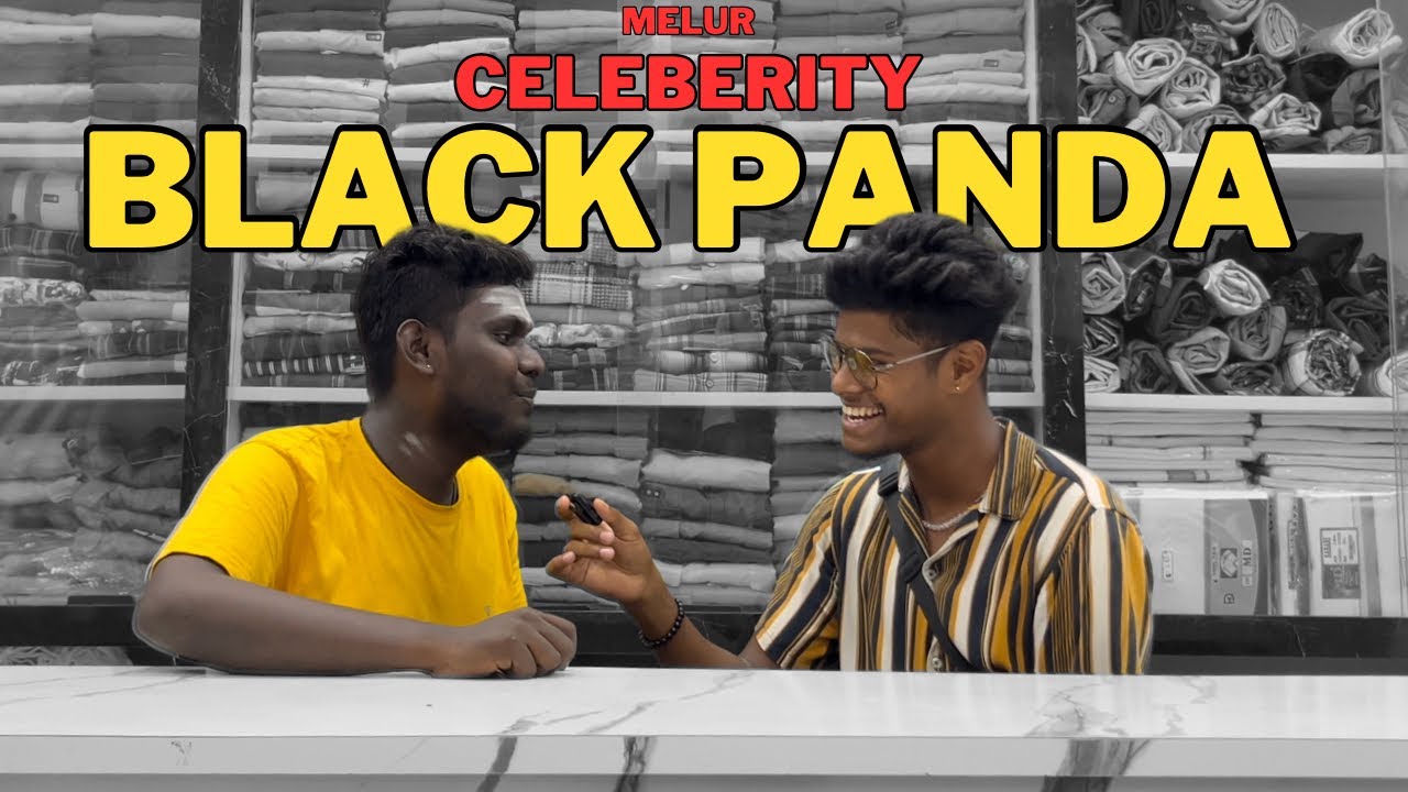 Black Panda Celebrity Talks 😂 Fun #melur #madurai #entertainment #trending #viral #tamil #celebrity