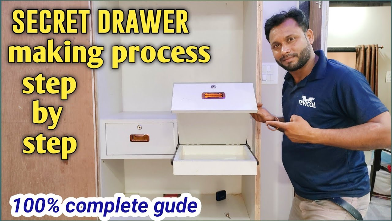 How to make secret drawer in wardrobe.डबल दराज कैसे बनाते है.? Hidden locker kaise banaye.