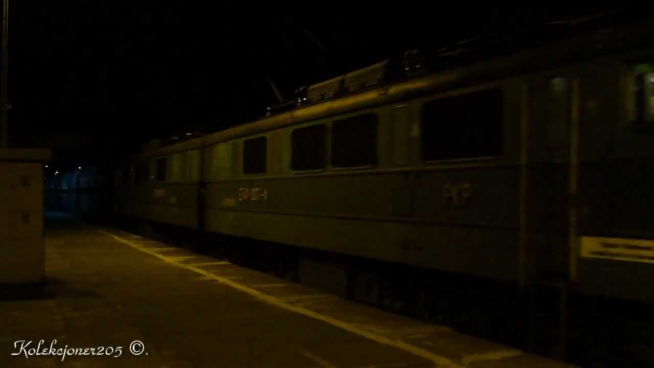 Ciężki rozruch ET41-007 oraz nocny ET22-2043 - Gliwice.