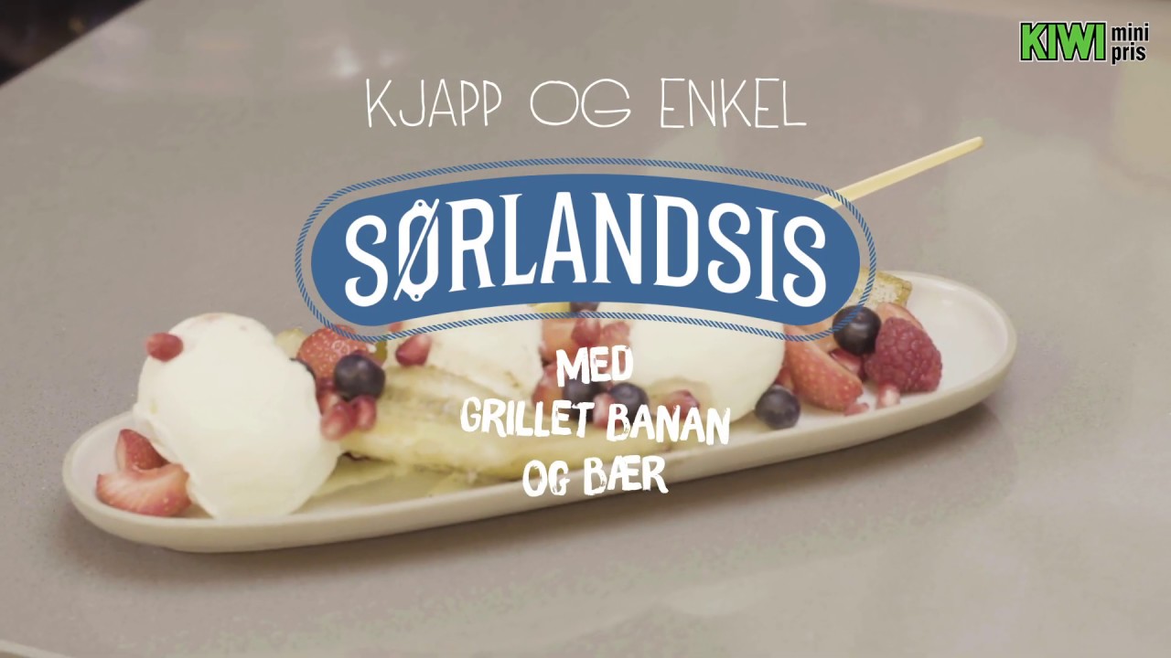 Slik lager du grillet banansplitt med Sørlandsis Laktosefri vaniljeis
