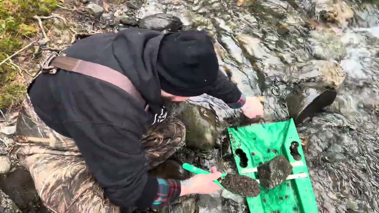 Testing out the Prospectors Dream Expedition sluice 