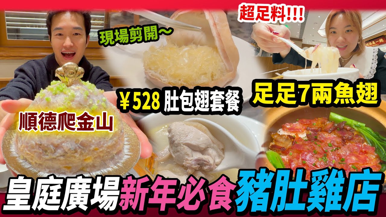 深圳人氣豬肚雞🐔皇庭廣場全新出品🌟¥528肚包翅套餐，足7兩翅🐟新年聚會慶祝好去處🥳 #深圳好去處 #深圳美食 #深圳豬肚雞