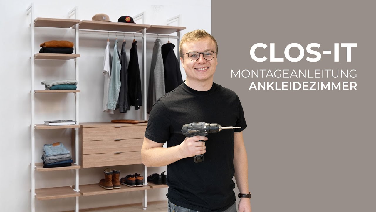 Offener Kleiderschrank montieren | Begehbarer Kleiderschrank mit CLOS-IT