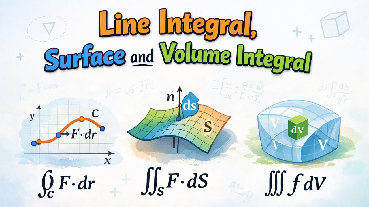 Line, Surface and Volume Integral |Solved Problems |Vector Calculus
