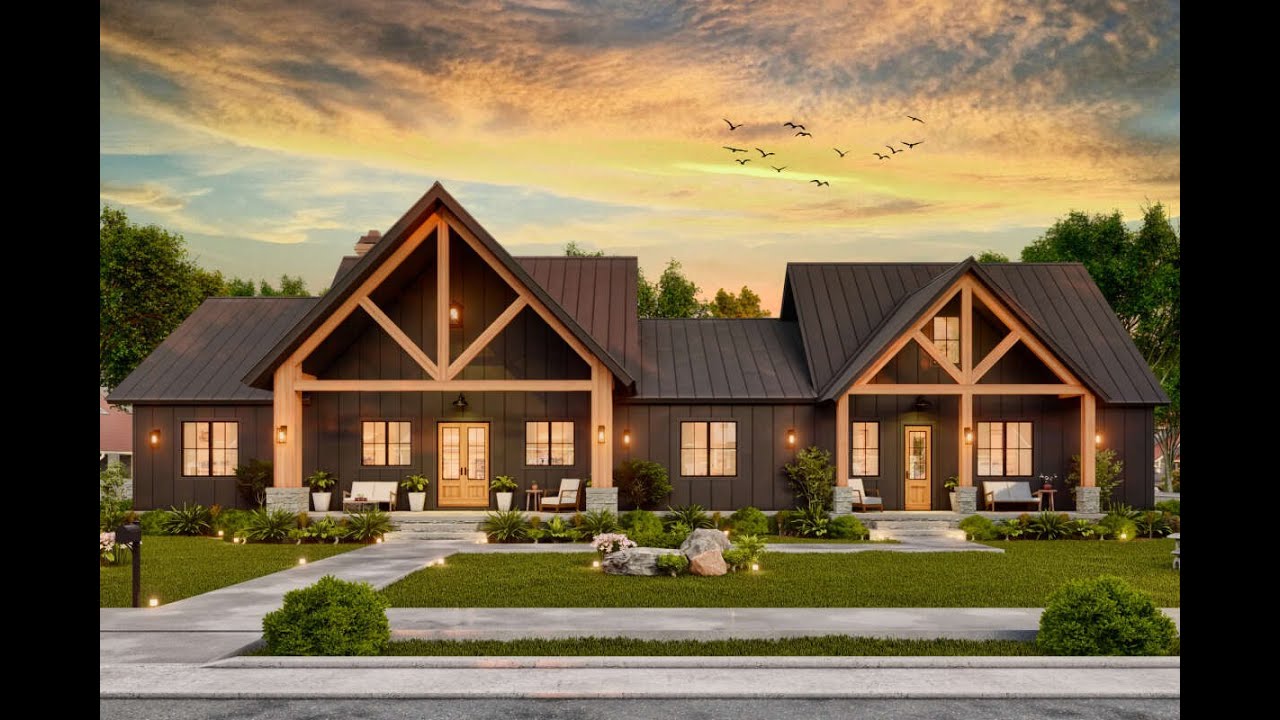 Single Story Modern Farmhouse | 2000+ Sq Ft | Plan 4195-00082