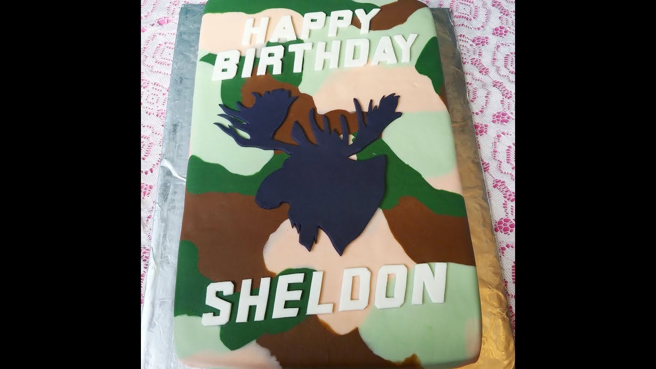 Camo Moose Cake