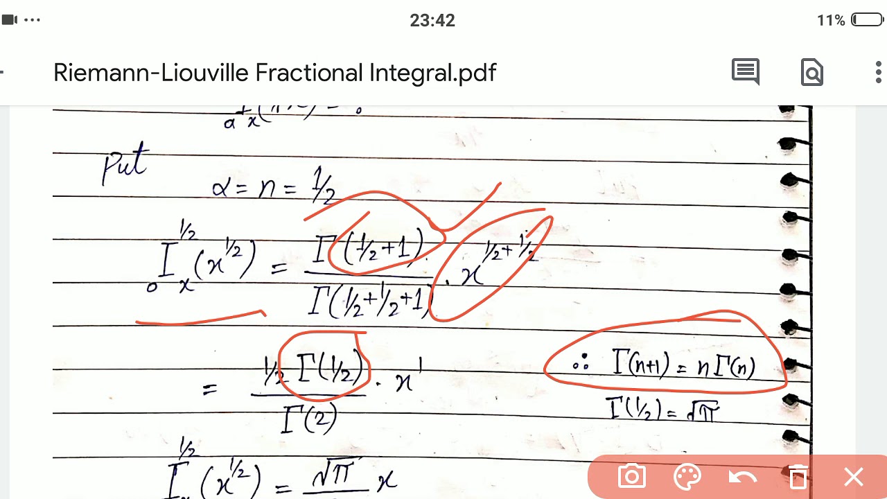 Riemann-Liouville Fractional Integral For Constant,polynomial and exponential functions | Fractional