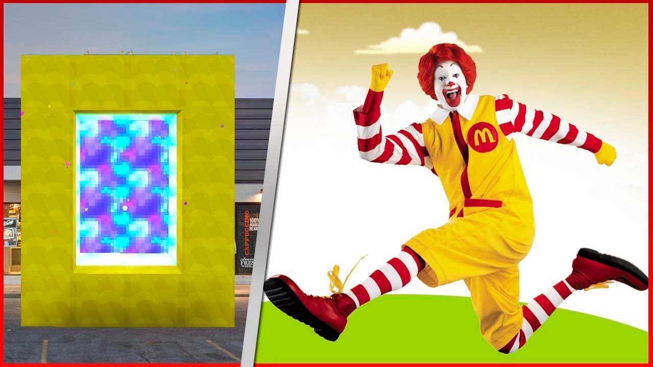 COMO FAZER UM PORTAL PARA O MUNDO DO MCDONALD'S - Minecraft