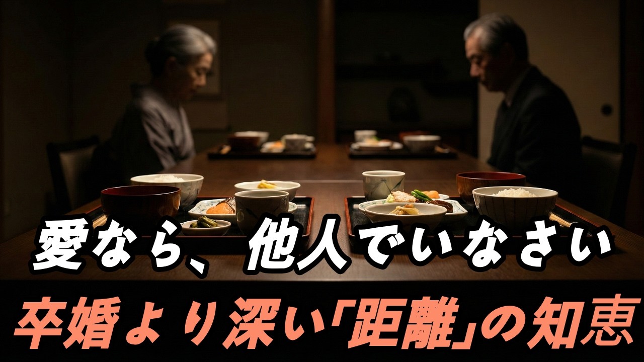 「愛するなら、他人になりなさい」卒婚より深い日本式「距離」の美学 | シニア名言 | オーディオブック | 夫婦の知恵 | 孤独の美学 | 心の平穏 | 人生の晩年
