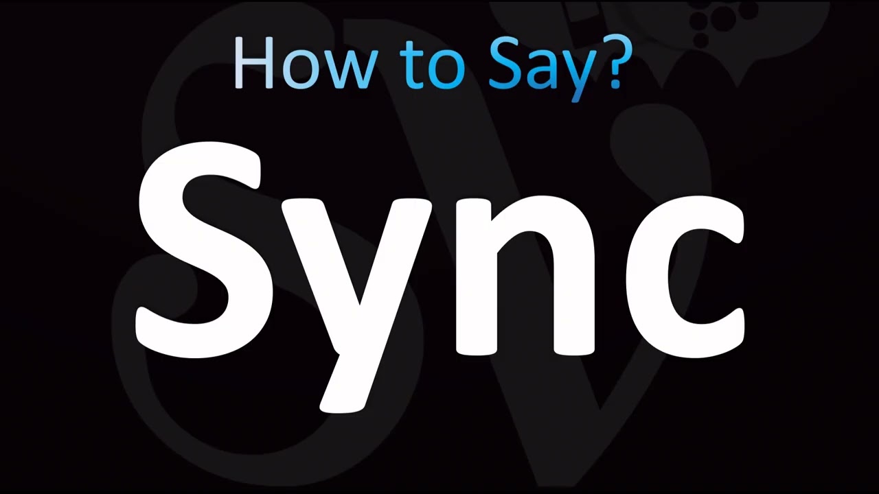 How to Pronounce Sync (CORRECTLY!)