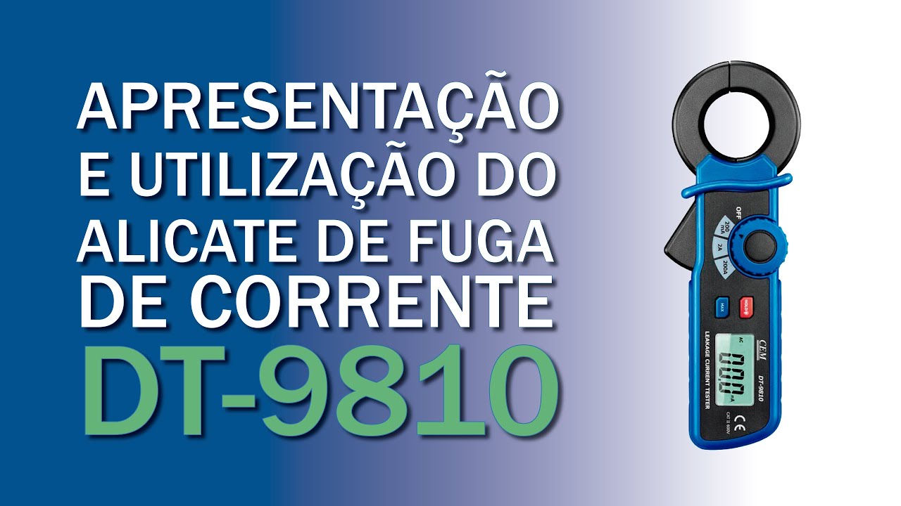 Como Medir Corrente de Fuga com Alicate DT-9810 da CEM