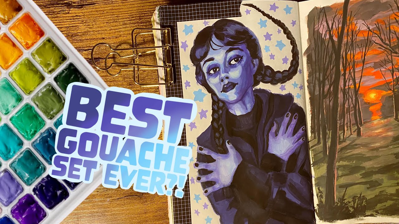 ☕️ WHY I LOVE THE MIYA HIMI GOUACHE SET!!! || 🖤☂️ 56 Jelly Gouache Set (REVIEW + DEMO)