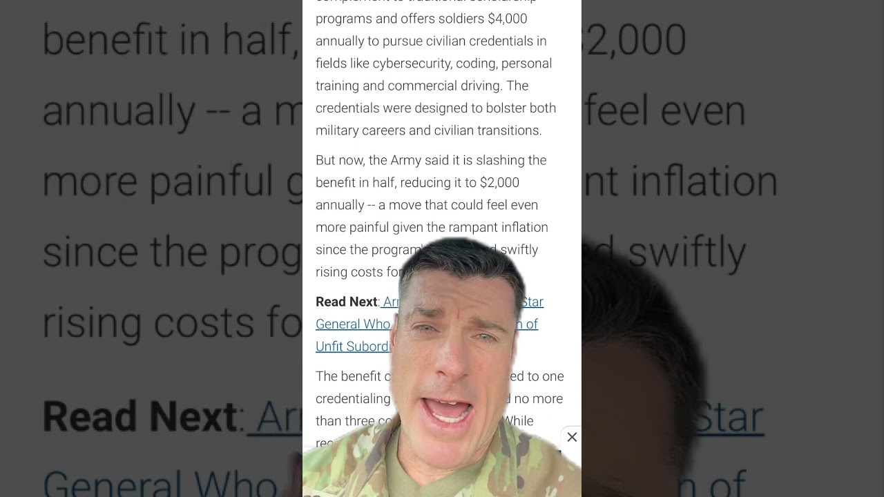 Cuts to Army Education Benefits in 2025 😢