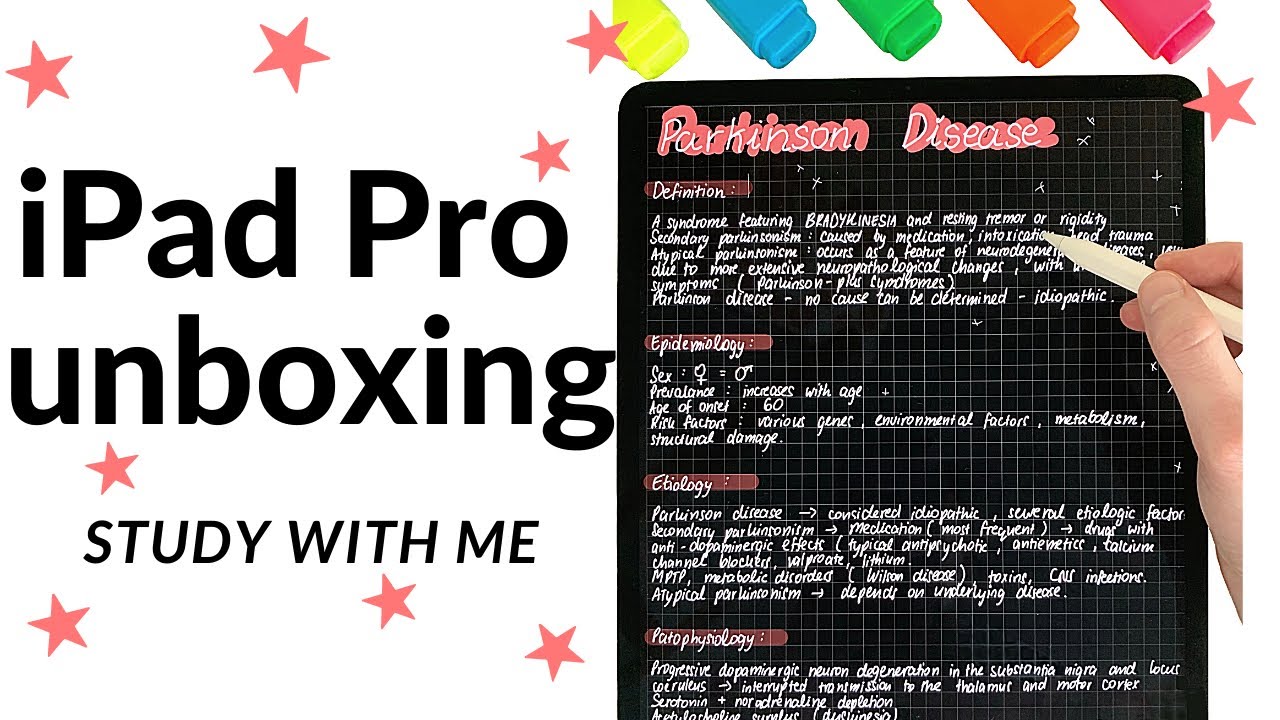 iPad Pro 2020 ( 12.9 inch ) + Apple Pencil unboxing | study with me | Notability | medical student