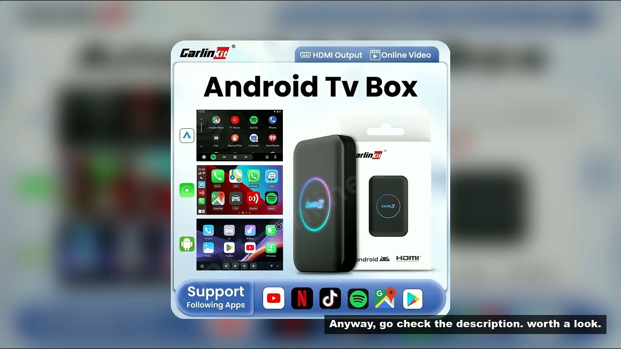CarlinKit Android Tv Box Lite CarPlay Android auto Wireless Adatper for Car Media Player Netfilx You