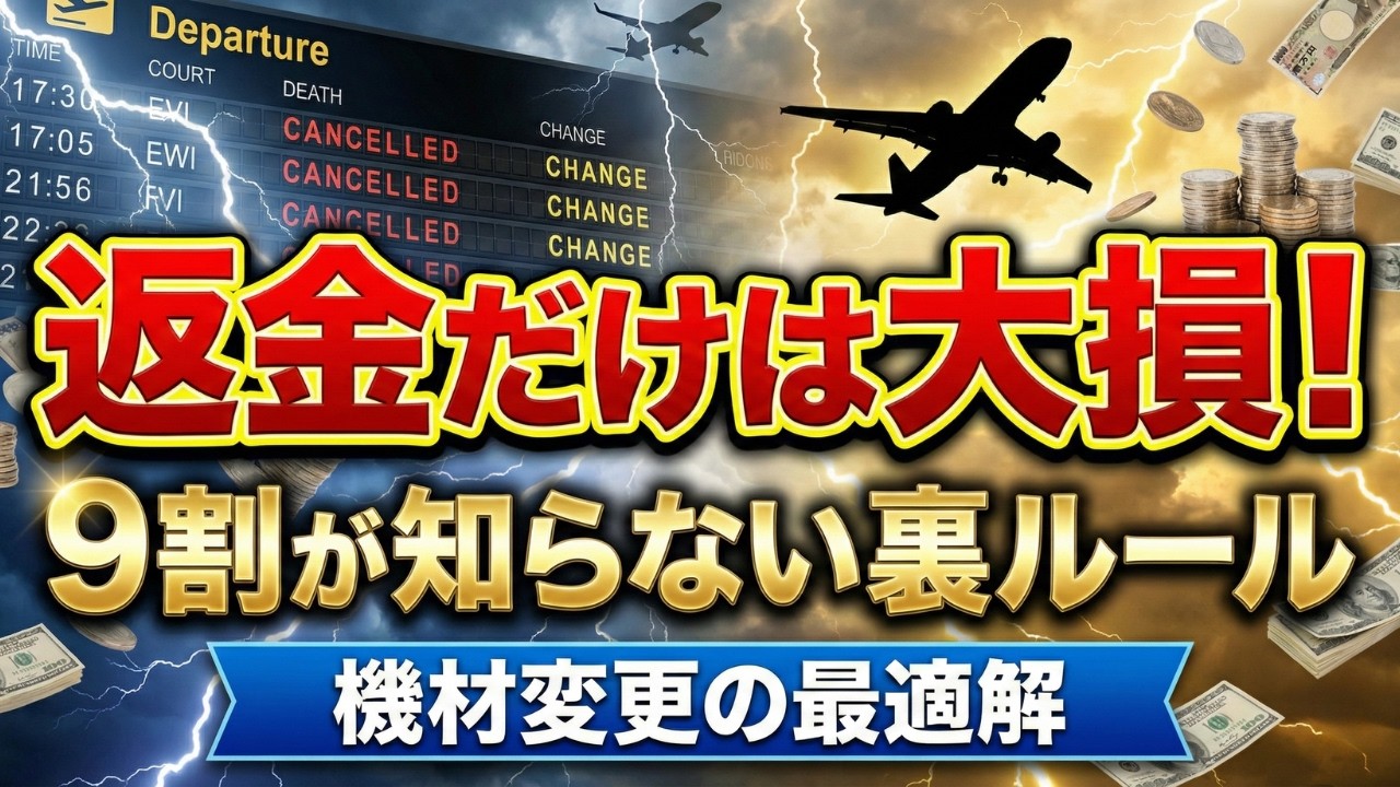 【SFC修行 ANA】9割が損してる‼️機材変更で「返金」だけで満足するな！知ってる人だけが得する「原券積算」の正体
