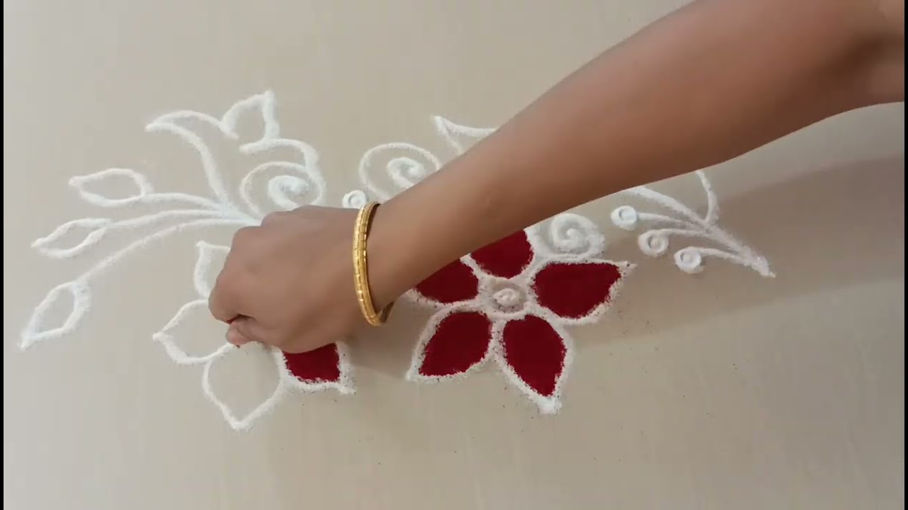 अंगणात काढण्यासाठी सुंदर व सोपी रांगोळी डिझाईन daily use easy mini rangoli design 