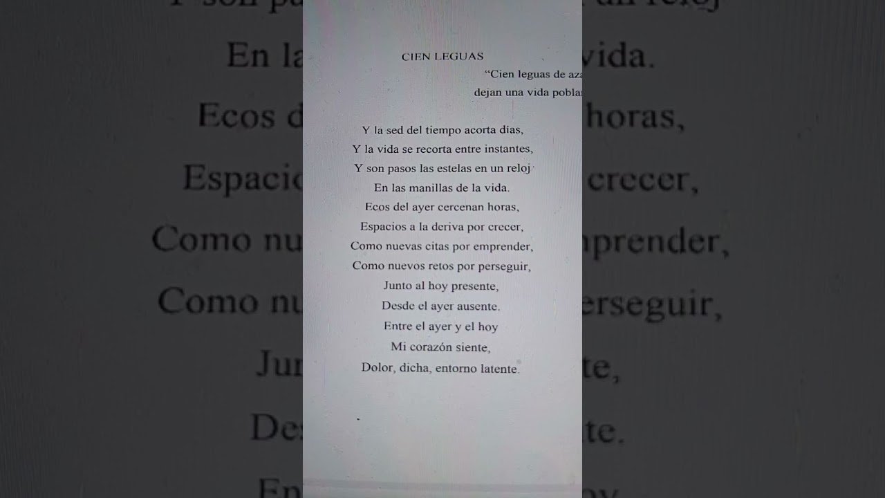 Cien leguas... versión Kizomba.. baladas sonatas sonetos poesía Miguel de Asén 