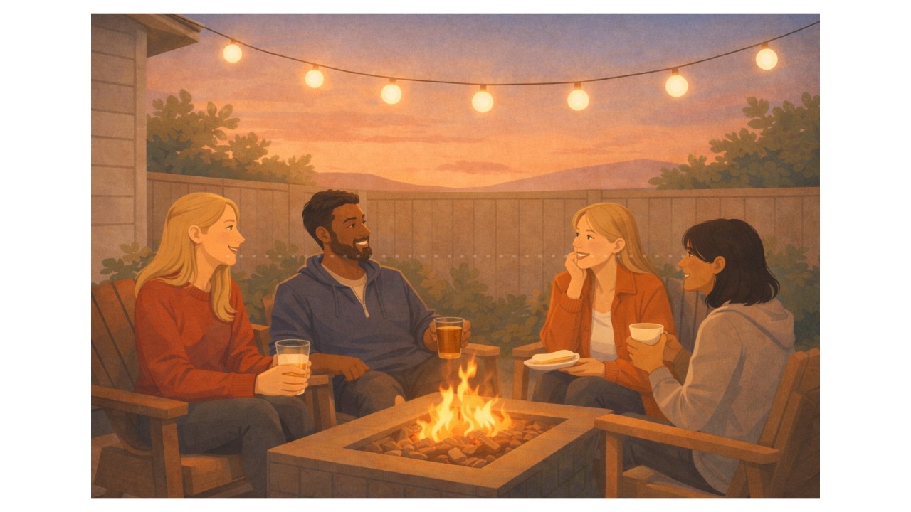 Backyard Conversation Jazz — Soft Background Lounge (No Vocals) | 1 Hour